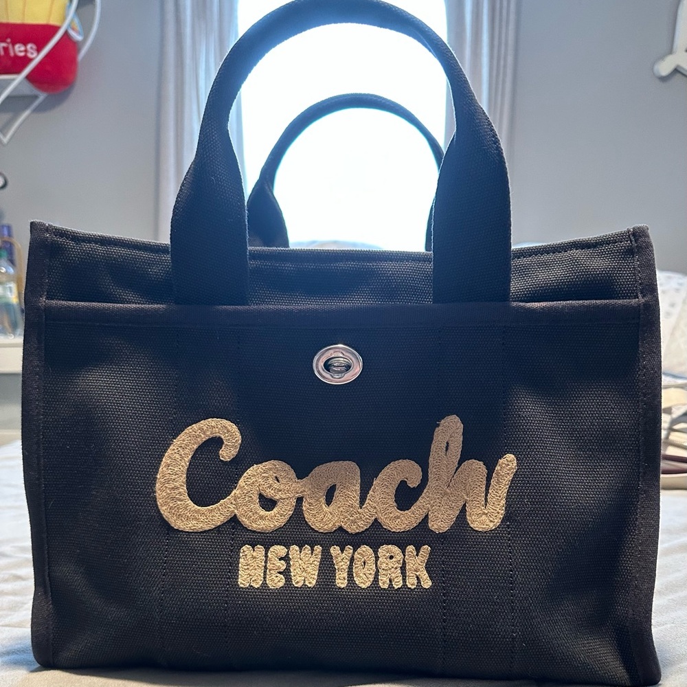 Black canvas Coach bag